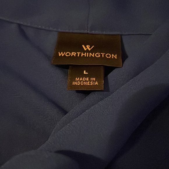 Worthington blue button down shirt with next tie - Picture 2 of 5